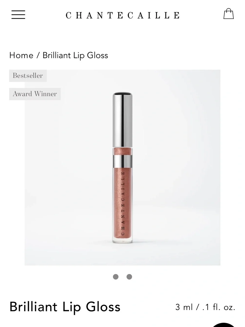 CHANTECAILLE Brilliant Lipgloss MODERN (Nude Beige) New-See Description
